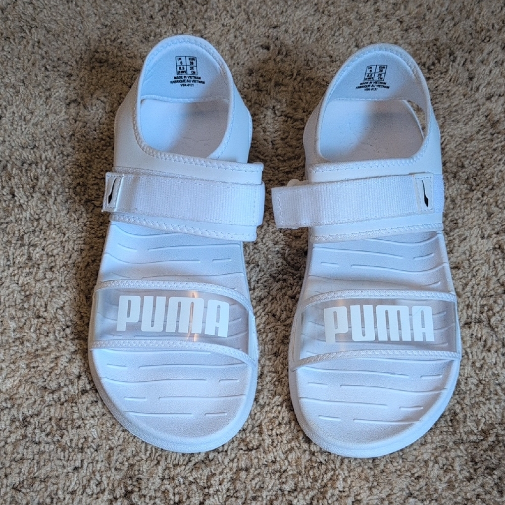 Puma White Slide Sandals